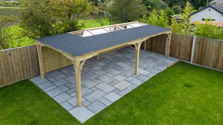 Timber pergola